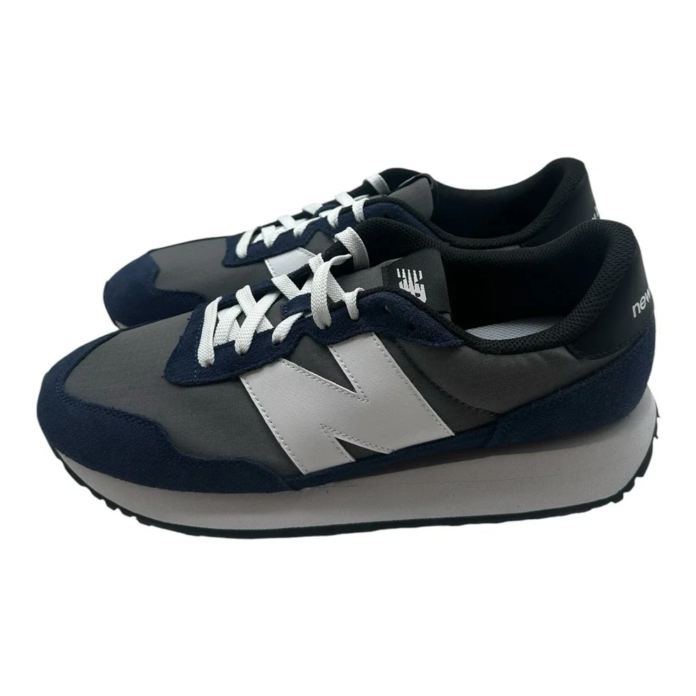 New Balance 237 Shoes Mens Sz 13‎ Navy Blue/Grey/White Low Top Sneakers MS237MCN